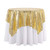 Peomeise Gold 50X50 Sequin Tablecloth Overlay for Wedding Party Decorations