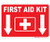 Set of 2 First Aid Kit Sign  10 x 7 4 Mil Vinyl  Laminated for Ultimate Protection  Durability  Self Adhesive Decal  UV Protected  Weatherproof  Heavy Duty
