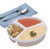 SP Ableware 49701bleware Sandstone Partitioned Scoop Dish with Lid