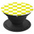 PopSockets Checkerboard Yellow and White PopSockets Grip and Stand for Phones and Tablets