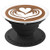 Espresso Coffee Foam White Graphic Art For Coffee Lovers PopSockets Grip and Stand for Phones and Tablets