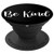 Be Kind In Modern Typography For Positive Vibes Black Color PopSockets Grip and Stand for Phones and Tablets