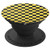 Checkerboard Black and Yellow Check Pattern Checkered PopSockets Grip and Stand for Phones and Tablets