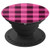Buffalo Check Plaid Pink Pattern PopSockets Grip and Stand for Phones and Tablets