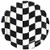 Creative Converting Black and White Check Round Dinner Paper Plates Multicolor