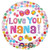 Anagram Love You Nana Foil Balloon 18 Multicolored