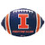 Anagram University Of Illinois Junior Shape Foil Balloon 17 Multicolored