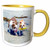 3dRose mug_46505_8 the English Bulldog Stroll, 11 oz, Yellow 3dRose mug_46505_8 the English Bulldog Stroll, 11 oz, Yellow