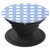 Pastel Blue Plaid Grid White Squares Cute Pattern Design PopSockets Grip and Stand for Phones and Tablets