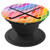 Field Hockey Player Sticks Gift  Colorful Pattern Squares PopSockets Grip and Stand for Phones and Tablets