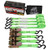 XSTRAP Ratchet Tie Down Straps 4PK Neon Green