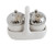Creative Co-op Ceramic Acorn Salt & Pepper Shakers in Basket, Multi