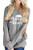 Womens Sweatshirts Mama Bear Long Sleeve Pullover Tshirt Pockets Casual Loose Blouse Tops 3GrayM