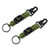 PARACORD PLANET 2 Pack Paracord Carabiner Survival Keychain with Bottle Opener Olive