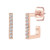 PAVOI 14K Gold Plated 925 Sterling Silver Post Square Huggie Hoop Earrings  Cubic Zirconia Earrings in Rose Gold Plating