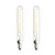 Luxvista T20 Tubular Filament LED Bulb, 2W T6 Tubular Light Bulb Candelabra E12 Base LED Vintage Edison Light Bulbs 20W Incandescent Replacement for Home and Commercial Light, Daylight 6000K (2-Pack)