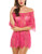 Avidlove Lace Smock Lingerie Mini Babydoll Women Chemises EyelashRose redL Avidlove Lace Smock Lingerie Mini Babydoll Women Chemises EyelashRose redL