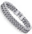 FIBO STEEL Stainless Steel 12MM Twostrand Wheat Chain Bracelet for Men Punk Biker Bracelet85 inches