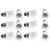 Glo-shine pack of 12 E17 to E26 Light Socket, Bulb Base Adapter Converter, Light Socket Adapter, Convert Intermediate Socket E17 to Medium Socket E26 (12-pack)