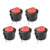 uxcell SPST Boat Rocker Switch Round Toggle Switch Red for Boat Car Marine 2pins ONOFF AC 250V6A 125V10A 5pcs