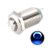 uxcell Latching Metal Push Button Switch High Head 12mm Mounting Dia 1NO 12V Blue LED Light