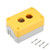uxcell Push Button Switch Control Station Box 22mm 2 Button Holes Yellow and Gray