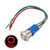uxcell Momentary Metal Push Button Switch 19mm Mounting Dia 1NO 12V Yellow LED Light with Socket Plug Wires 1pcs