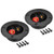 uxcell 2Way Round Speaker Box Terminal Binding Post Stereo Screw Cup Connectors Plugs Black 2pcs