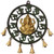 Aakrati Wall Hanging Double Finish Om Ganesh with Bells  Religious Hindu Lord Metal Brass Wind Chimes