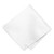 TieMart White Solid Color Pocket Square