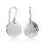 925 Sterling Silver Hammered Round Disc Dangle Earring