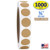 34 Kraft Brown Round Color Coding Circle Dot Labels on a Roll 1000 Stickers75 inch Diameter