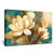 Biuteawal Blossom Canvas Wall Art Vintage Flower Picture Painting Print for Bathroom Bedroom Living Room Decor Teal and Brown Canvas Artwork Framed Ready to Hang
