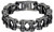 VPKJewelry Mens Black Rhodium Plated Stainless Steel Motorcycle Bike Link Chain Bracelet Wide 19 mm L 10