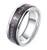 ALEXTINA 7MM Black Stainless Steel Bible Verse Isaiah 4110 Joshua 19 Christian Ring Spinner Wedding Band Size 8