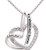 ALOV Jewelry Sterling Silver I Love You for Always and Forever Love Heart Cubic Zirconia Necklace