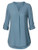 Timeson Womens Professional Blouses Womens Blouses Womens Casual Chiffon V Neck Cuffed Sleeve Blouse Tops Large Blue Gray