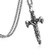 COTTVOTT Mens Punk Stainless Steel Skull Cross Crucifix Pendant Necklaces 2165 Chain Jewelry