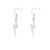 MANZHEN Simple Lightning Bolt Dangle Drop Earrings Women Flash Earrings Jewelry silver