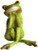Top Collection Miniature Fairy Garden and Terrarium Frog in Thought Statue