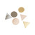 MOTZU 6 Pieces Hair Clips Metal Barrettes Gold Hairpin Clamps Pins Accessories Circle Triangle Shape for Women Girls