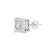 NATALIA DRAKE One Single Piercing 18 Cttw Square Halo Diamond Stud Earring for Men or Women in Rhodium Plated Sterling Silver Color IJClarity I2I3