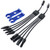 JUCTect MC4 Y Branch Connectors 1 to 4 Solar Panel Parallel Adapter Cable Wire Plug with MC4 Connector Assembly Tool (M/FFFF and F/MMMM+Tools)