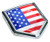 USA Flag Car Chrome Emblem Badge Decal 3D auto Bumper Sticker American