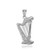Fine 925 Sterling Silver Harp Music Charm Pendant