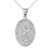 Sterling Silver Saint Michael The Archangel CZ Oval Medal Necklace 1 16