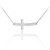925 Sterling Silver Cute Curved Sideways Cross Necklace with 18 Rolo Chain
