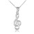 Music Jewelry 925 Sterling Silver Treble Clef Pendant Necklace 16