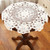 gracebuy White 31 Inch Round 100 Handmade Crochet Lace Tablecloth