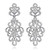 mecresh Wedding Teardrop Dangle Earrings Crystal Rhinestone Beaded Chandelier Earrings for Brides Silver
